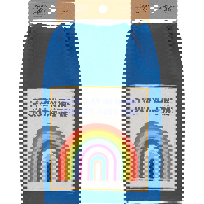 Is It Gay In Here Or Is It Just Me? Kitchen Towel | Blue Cotton Hand Tea Dish Cloth | 28" x 28"
