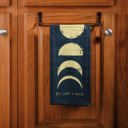  It's Just A Phase Moon Dish Cloth Towel | All-Over Block Print Design | 20" x 26"