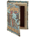 It's Surfing Time Hawaii Book Box | Decorative Vintage Book Shaped Storage Stash Trinket Boxes Vintage Book Box Stash Trinket Storage | Decorative Book-Shaped Storage