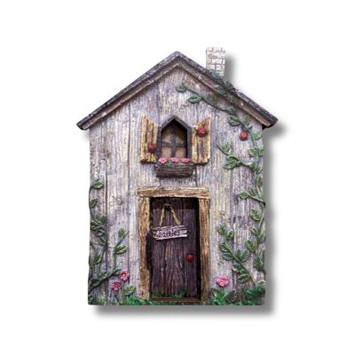 Ivy Cottage Mini Fairy Door | 4" Tall Faux Faerie Elf Door Outdoor Garden Decor