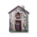 Ivy Cottage  Mini Fairy Door | 4" Tall Faux Faerie Elf Door Outdoor Garden Decor