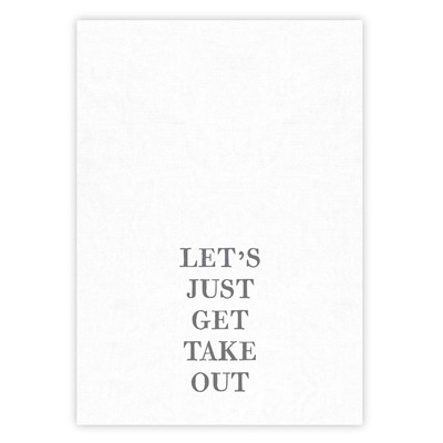 Let's Just Get Take Out Tea Towel | Kitchen Dish Cloth Bread Wrapper | 18" x 28"