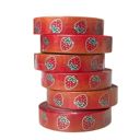  Juicy Strawberry Washi Tape with Silver Foil Accents
