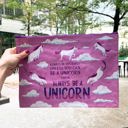  Jumbo Pouch Always Be A Unicorn Purple Recycled Material Jumbo Zipper Folder | 14.25" x 10"