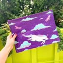  Jumbo Pouch Always Be A Unicorn Purple Recycled Material Jumbo Zipper Folder | 14.25" x 10"