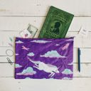  Jumbo Pouch Always Be A Unicorn Purple Recycled Material Jumbo Zipper Folder | 14.25" x 10"