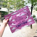  Jumbo Pouch Always Be A Unicorn Purple Recycled Material Jumbo Zipper Folder | 14.25" x 10"