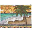  Jumbo Pouch Beach Days Zipper Folder | Double-sided Organizer Pouch | 14.25" x 10"