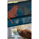  Jumbo Pouch Don't Leave Drinks Unattended Cat Design Recycled Material Jumbo Zipper Folder | 14.25" x 10"