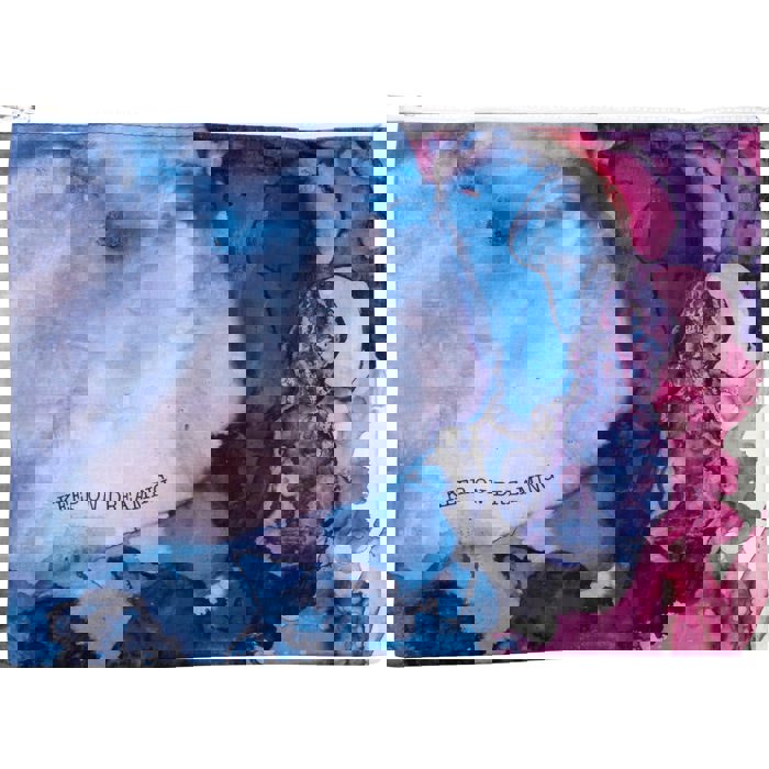 Jumbo Pouch Keep On Dreaming Watercolor Design Colorful Recycled Material Jumbo Zipper Folder | 14.25" x 10"
