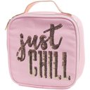  Just Chill Pink Combo Lunch Set | Sequin Embellished Lunch Bag and 6.25" Square Food Container