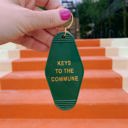 Keys to the Commune Vintage Style Motel Keychains with Funny Sayings in 30+ Styles