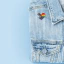  LGBTQ Progress Pride Heart Shaped Enamel Pin