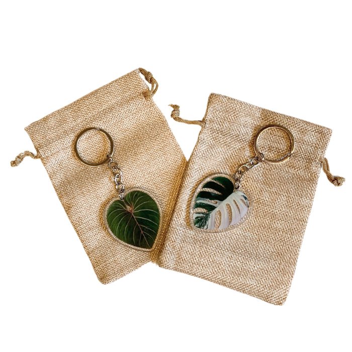 Leaf Acrylic Keychain | 6 Illustrated Styles | Double-Sided Design