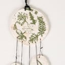  Leaf Study Hanging Decor | Paper-mache Nature-themed Wall Display | 3.75" x 15"