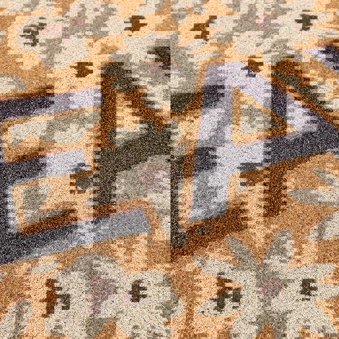 Leave Floral Rug | Skid-Resistant Backing Mat | Indoor/Outdoor 30" x 18"
