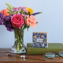  Let Good Vibes Lead The Way Inspo Block Sign | Square Wooden Wall Art | 3" x 3"