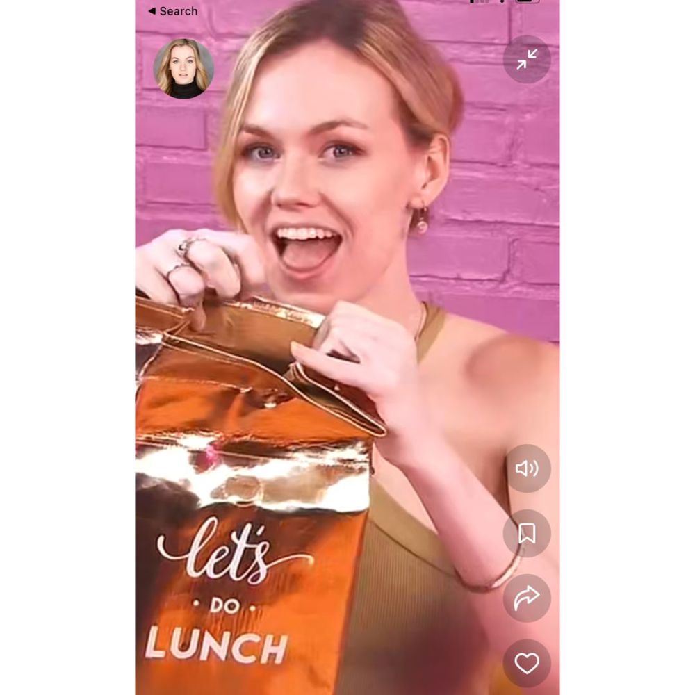 Let's Do Lunch Insulated Bag in Rose Gold - Multipacks Available