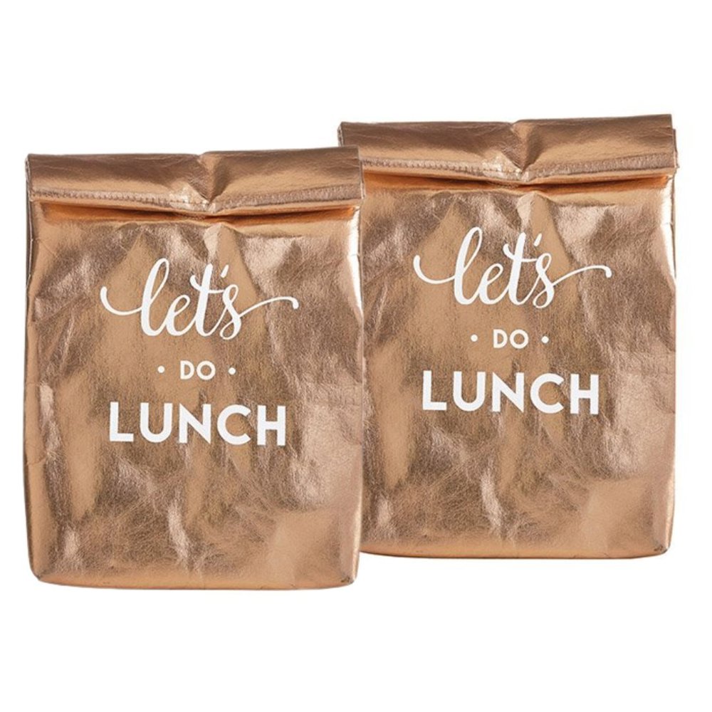 Let's Do Lunch Insulated Bag in Rose Gold - Multipacks Available