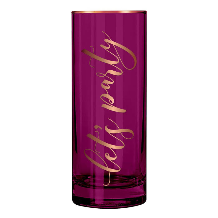 Let's Party Collins Cocktail Glass in Magenta | 17 oz.