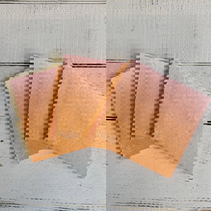 Let's Toast Foil Beverage Napkins | Gold Foil Cocktail Napkin | 5" Square