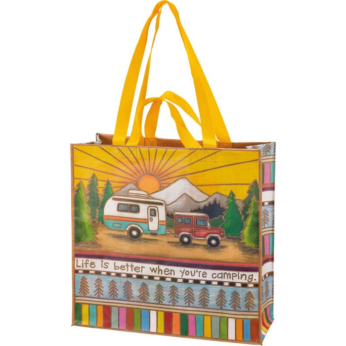 Large Market Shopper Totes with Cute Designs and Sayings | Daily Shopping Storage Bag