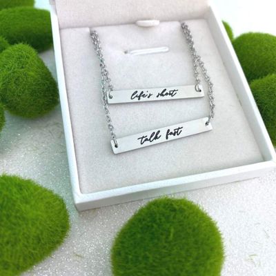 Life's Short Talk Fast Necklace | Stainless Steel 2-Tier