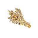  Lilac Brooch Pin 2" Purple Gemstone Floral Jewelry | Vintage Metal Alloy