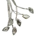  Lips Pendant Necklace in Silver | Kiss Print Charm on Chain