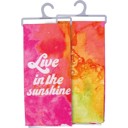  Live In The Sunshine Dish Cloth Towel | All-Over Dye Design | Retro-Inspired | 18" x 28"