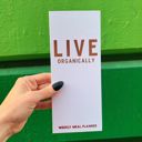 Live Organically Luxe Meal Planner Folio Notepads