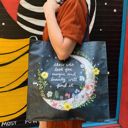 Look For Magic And Beauty Market Tote  | Daily Shopping Storage Bag | 15.50" x 15.25" x 6" Large Market Shopper Totes with Cute Designs and Sayings | Daily Shopping Storage Bag