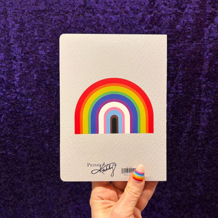 Love Is Love Journal LGBTQ+ Pride Notebook with Rainbow Back Cover | 160 Lined Pages