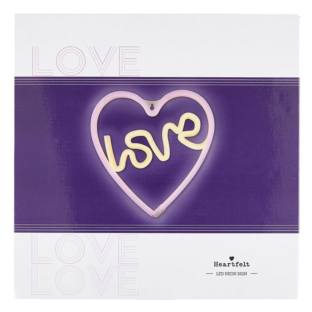 Love Neon LED Light | Heart Shaped Wall Art Sign