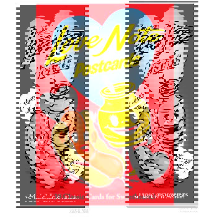 Love Note Postcards Book | 30 Postcards with Horrible Puns and Retro Valentine's-Style Art