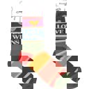  Love Wins Heart Stripes Crew Socks for Pride | Unisex Rainbow One Size