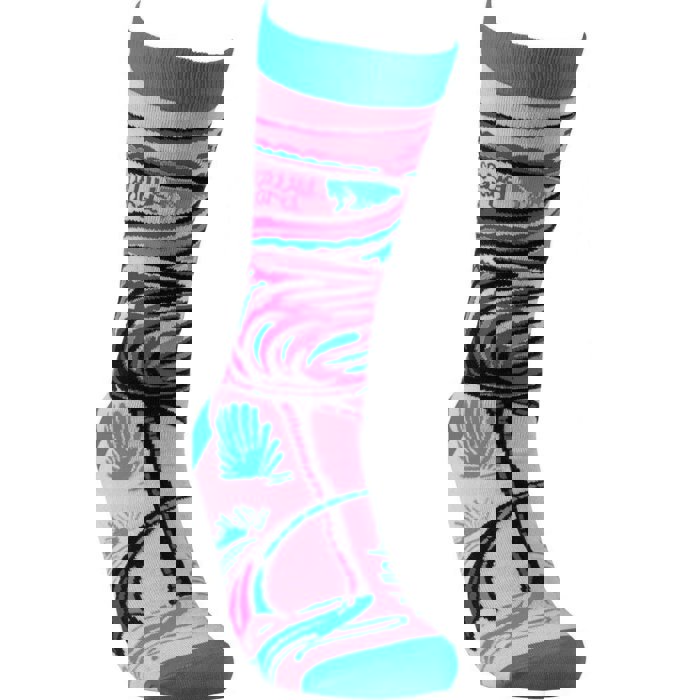 Majestically Awkward Bold Pink Flamingo Socks | Wraparound Art | Unisex One Size