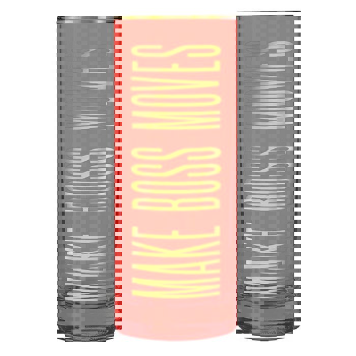 Make Boss Moves Collins Glass in Coral and Gold