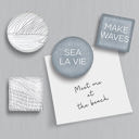  Make Waves Glass Magnet Set of 4 in a Gift Box | Sea Inspired Art Design