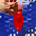  Massive Extrovert Motel Style Keychain In Red