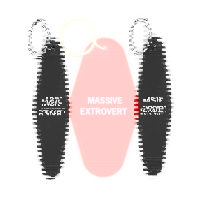 Massive Extrovert Motel Style Keychain In Red