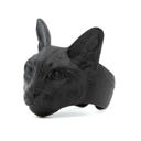  Matte Black Cat Statement Ring | Gift Box