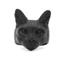  Matte Black Cat Statement Ring | Gift Box