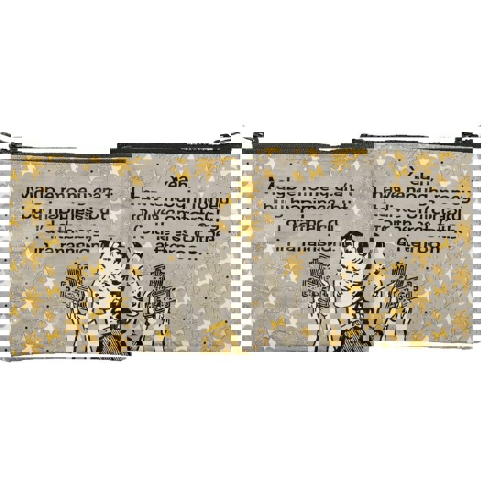 Maybe Money Can't Buy Happiness But I'd Rather Cry In A Mansion Recycled Material Coin Purse Pouch | 5.25" x 4"