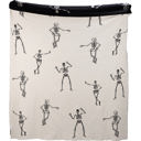  Halloween Reversible Skeletons Throw Blanket | Double-Sided Knitted Throw | 50" x 60"