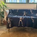 Halloween Reversible Skeletons Throw Blanket | Double-Sided Knitted Throw | 50" x 60"