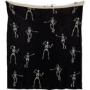  Halloween Reversible Skeletons Throw Blanket | Double-Sided Knitted Throw | 50" x 60"