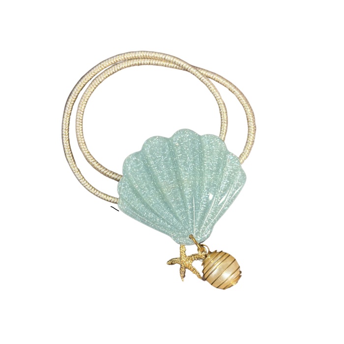 Mermaid Parade Double Hair Tie with Glitter Shell