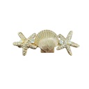  Mermaid Parade Gold Hair Clip with Sea Stars and Shell
