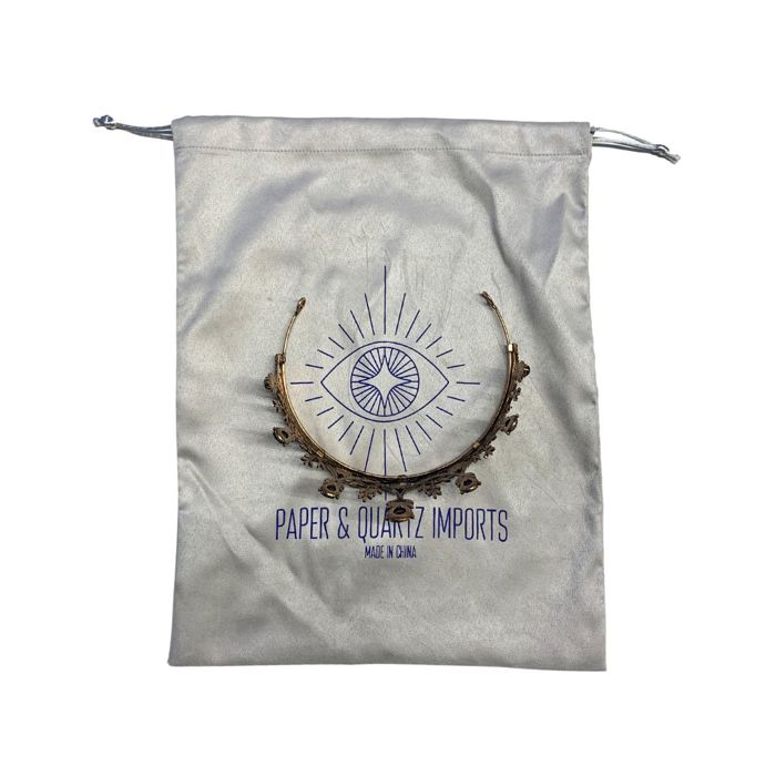 Midnight Blossom Tiara Crown in Gold with Black Gems | Dark Princess Gothic Halloween Crown Party or Bridal Hair Accessory